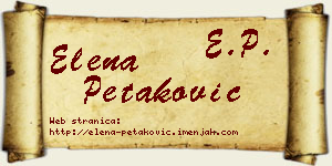 Elena Petaković vizit kartica